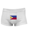 TooLoud Distressed Philippines Flag Mens Cotton Trunk Underwear-Men's Trunk Underwear-NDS Wear-White-Small-Davson Sales