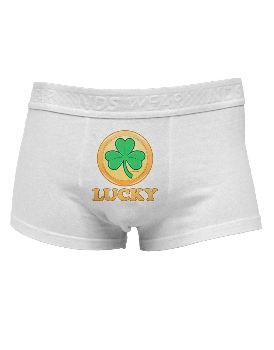 Shamrock Button - Lucky Mens Cotton Trunk Underwear by TooLoud-Men's Trunk Underwear-NDS Wear-White-Small-Davson Sales