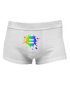 Equal Rainbow Paint Splatter Mens Cotton Trunk Underwear by TooLoud-Men's Trunk Underwear-NDS Wear-White-Small-Davson Sales