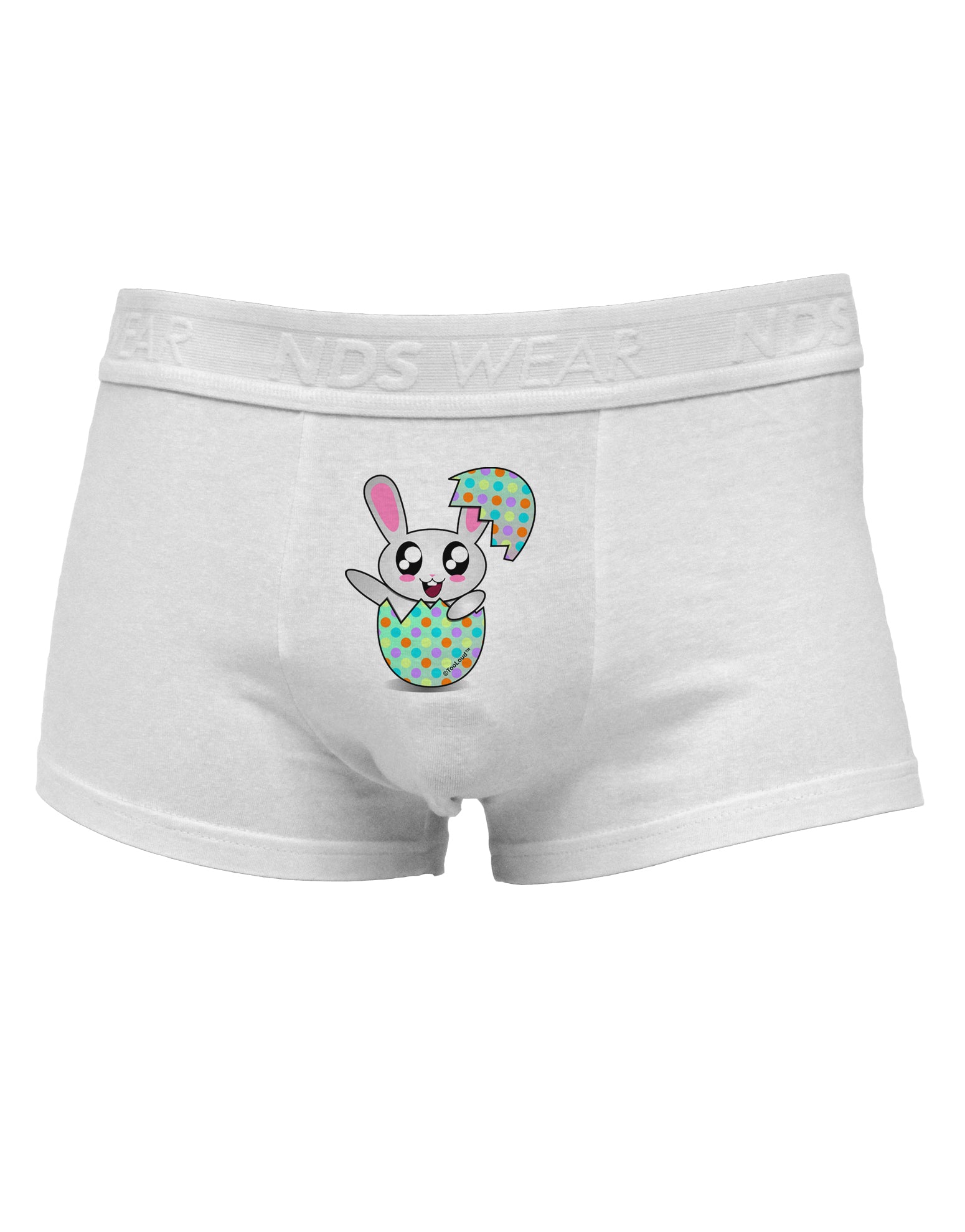 Bunny Hatching From Egg Mens Cotton Trunk Underwear-Men's Trunk Underwear-NDS Wear-White-Small-Davson Sales