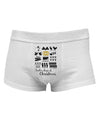 12 Days of Christmas Text Color Mens Cotton Trunk Underwear-Men's Trunk Underwear-NDS Wear-White-Small-Davson Sales
