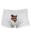 Kenya Flag Silhouette Distressed Mens Cotton Trunk Underwear-Men's Trunk Underwear-NDS Wear-White-Small-Davson Sales