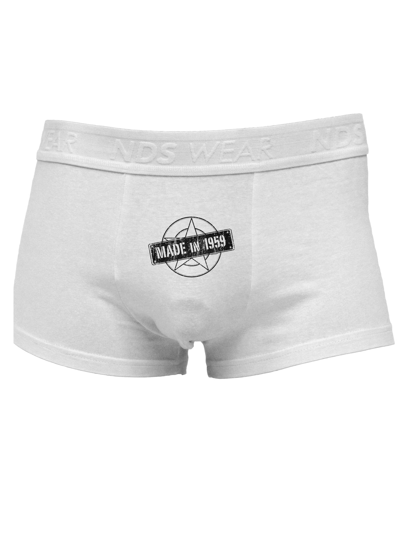 TooLoud 60th Birthday Gift Made in 1959 Mens Cotton Trunk Underwear-Men's Trunk Underwear-NDS Wear-White-Small-Davson Sales