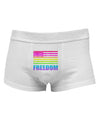 American Pride - Rainbow Flag - Freedom Mens Cotton Trunk Underwear-Men's Trunk Underwear-NDS Wear-White-Small-Davson Sales