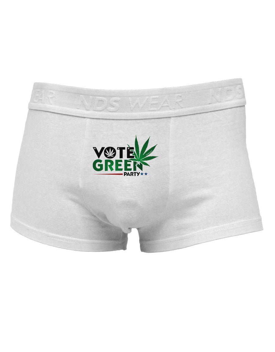 Vote Green Party - Marijuana Mens Cotton Trunk Underwear-Men's Trunk Underwear-NDS Wear-White-Small-Davson Sales