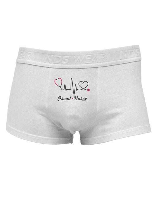 Stethoscope Heartbeat Text Mens Cotton Trunk Underwear-Men's Trunk Underwear-NDS Wear-White-Small-Davson Sales
