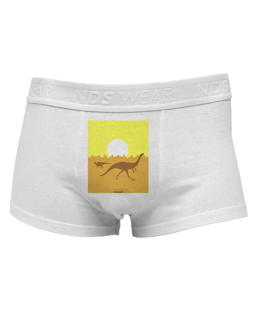 Jurassic Dinosaur Sunrise Mens Cotton Trunk Underwear by TooLoud-Men's Trunk Underwear-NDS Wear-White-Small-Davson Sales