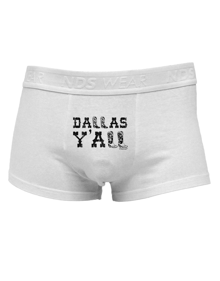 Dallas Y'all - Boots - Texas Pride Mens Cotton Trunk Underwear-Men's Trunk Underwear-NDS Wear-White-Small-Davson Sales