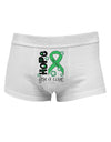 Hope for a Cure - Light Green Ribbon Celiac Disease - Flowers Mens Cotton Trunk Underwear-Men's Trunk Underwear-NDS Wear-White-Small-Davson Sales