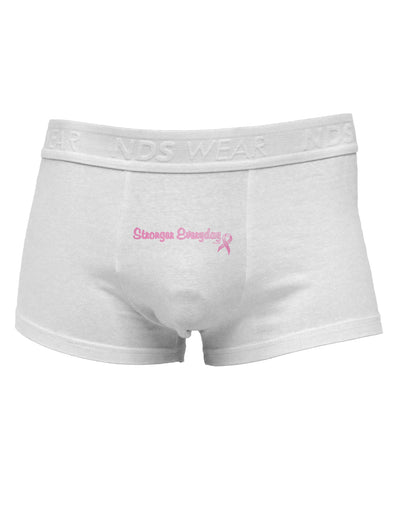 Stronger Everyday Breast Cancer Awareness Ribbon Mens Cotton Trunk Underwear-Men's Trunk Underwear-TooLoud-White-Small-Davson Sales