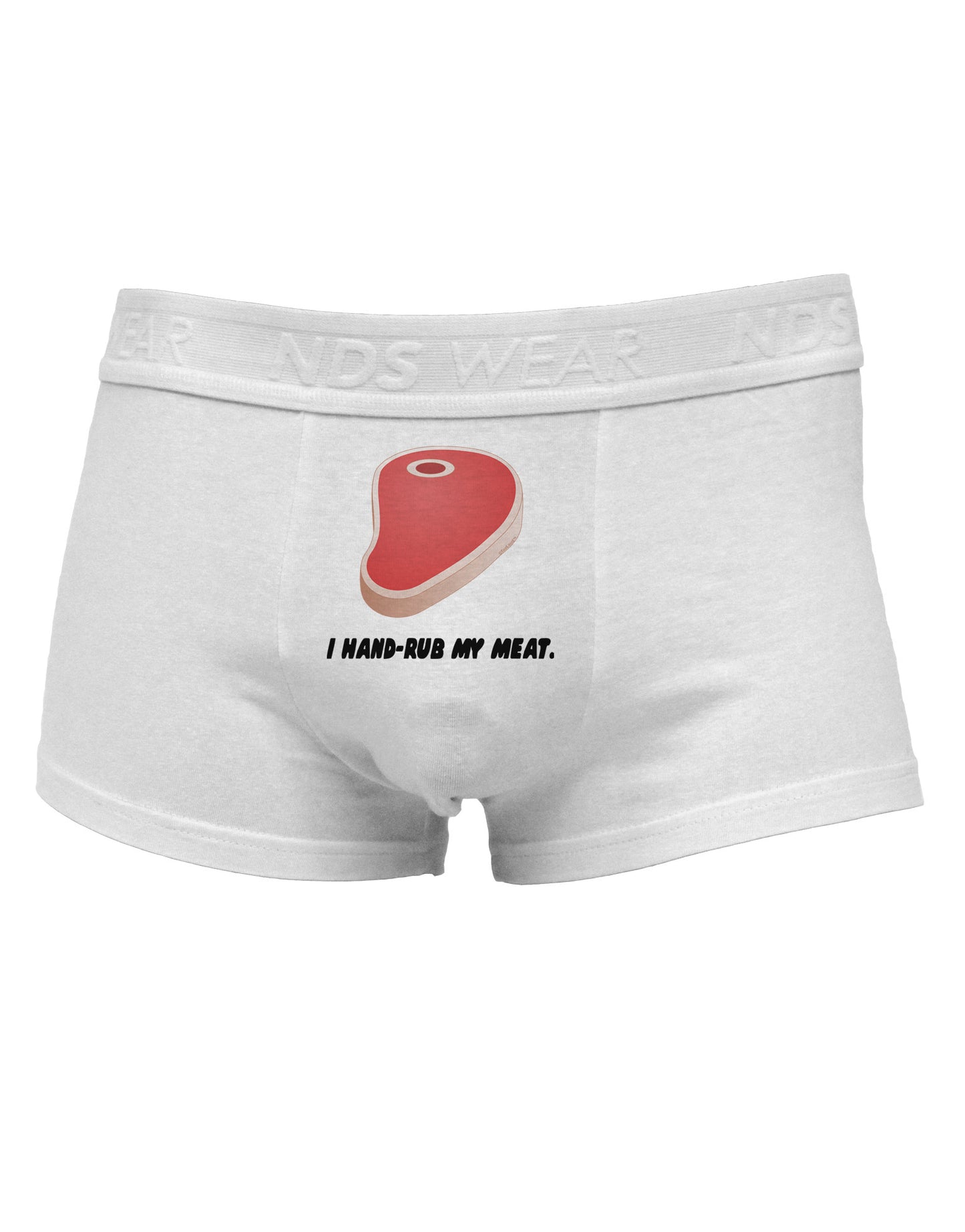 I Hand-Rub My Meat - SteakMens Cotton Trunk Underwear-Men's Trunk Underwear-TooLoud-White-Small-Davson Sales