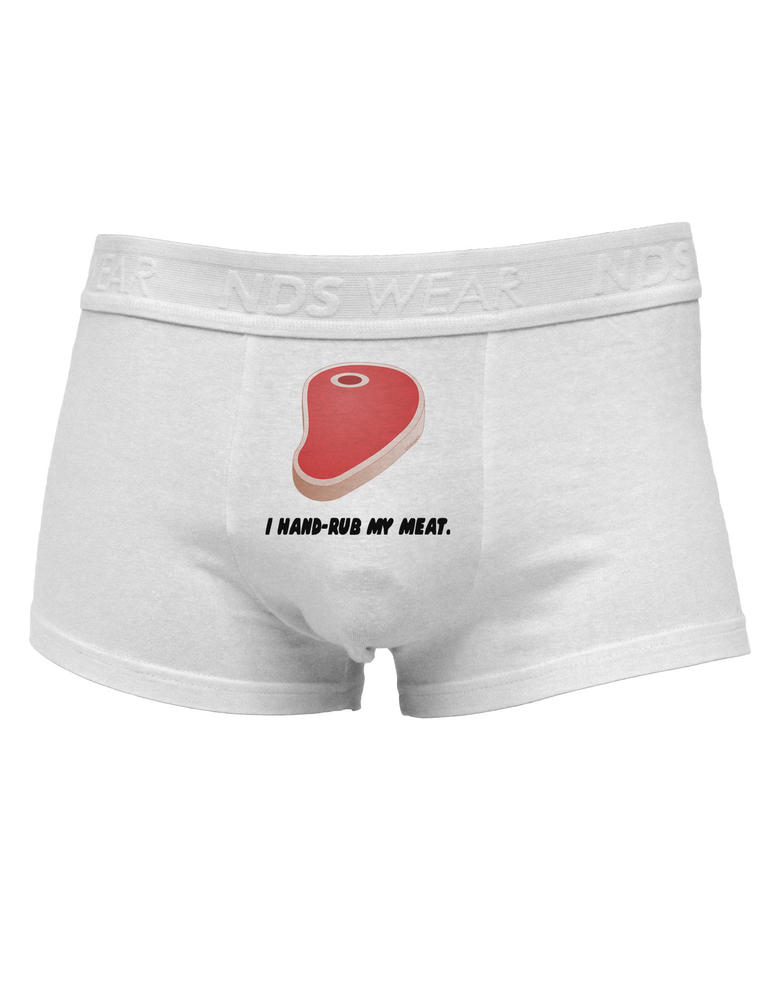 I Hand-Rub My Meat - SteakMens Cotton Trunk Underwear-Men's Trunk Underwear-TooLoud-White-Small-Davson Sales
