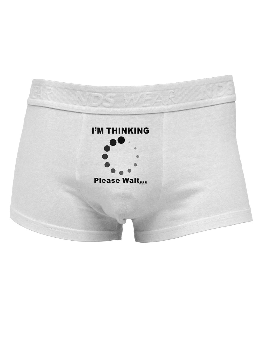 Thinking Please Wait Mens Cotton Trunk Underwear-Men's Trunk Underwear-NDS Wear-White-Small-Davson Sales