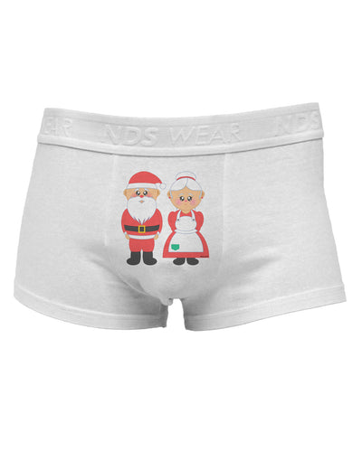 Cute Mr and Mrs Santa Claus Couple Christmas Mens Cotton Trunk Underwear-Men's Trunk Underwear-TooLoud-White-Small-Davson Sales