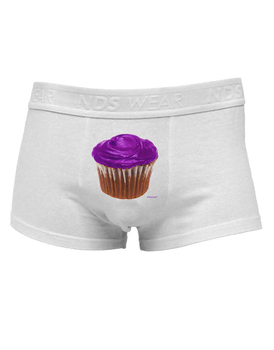 Giant Bright Purple CupcakeMens Cotton Trunk Underwear by TooLoud-Men's Trunk Underwear-TooLoud-White-Small-Davson Sales