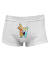 Cartoon Pomeranian Mens Cotton Trunk Underwear-Men's Trunk Underwear-NDS Wear-White-Small-Davson Sales