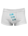 Ho Ho Ho Snowflakes Mens Cotton Trunk Underwear-Men's Trunk Underwear-NDS Wear-White-Small-Davson Sales