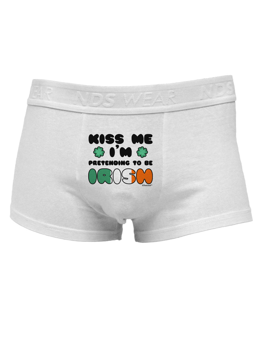 Kiss Me I'm Pretending to Be Irish Mens Cotton Trunk Underwear by TooLoud-Men's Trunk Underwear-TooLoud-White-Small-Davson Sales