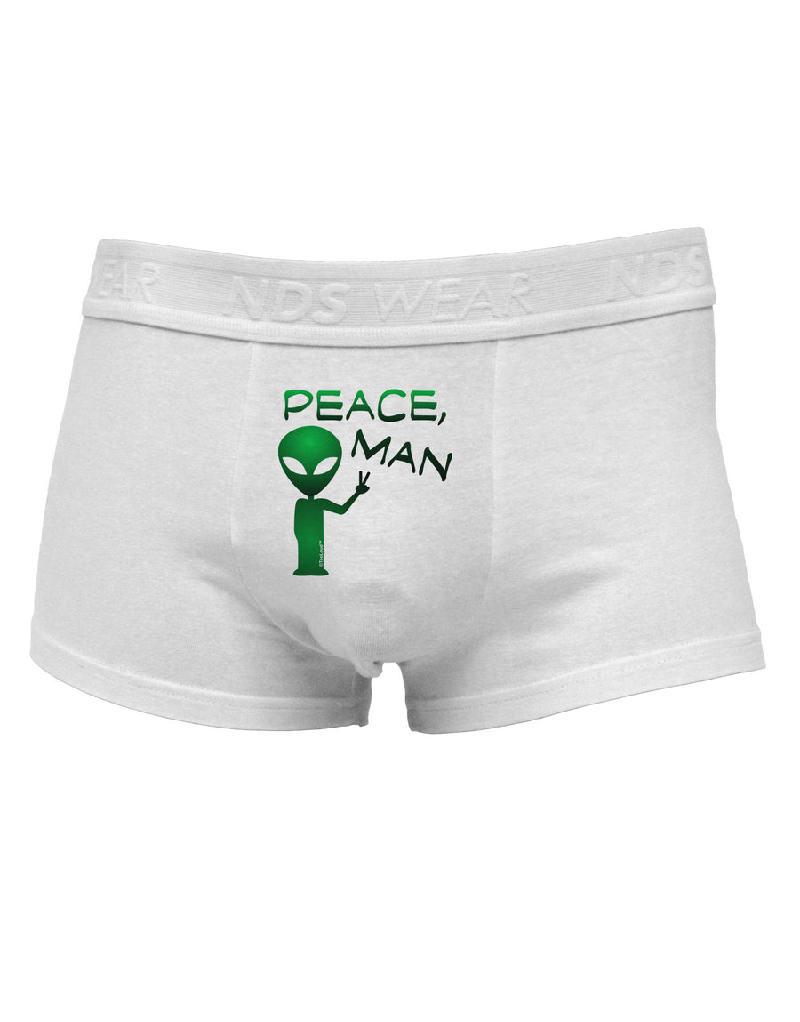 Peace Man Alien Mens Cotton Trunk Underwear-Men's Trunk Underwear-NDS Wear-White-Small-Davson Sales