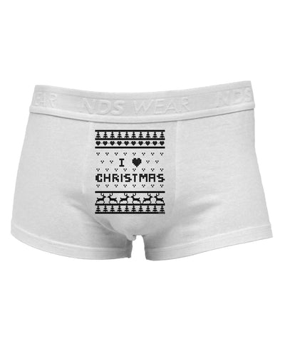 I Heart Christmas Ugly Christmas Sweater Mens Cotton Trunk Underwear-Men's Trunk Underwear-TooLoud-White-Small-Davson Sales