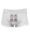 Geometric Wolf Head Pop Art Mens Cotton Trunk Underwear-Men's Trunk Underwear-NDS Wear-White-Small-Davson Sales