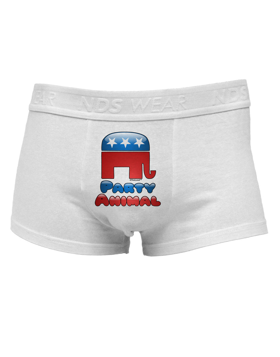 Republican Party Animal Mens Cotton Trunk Underwear-Men's Trunk Underwear-NDS Wear-White-Small-Davson Sales