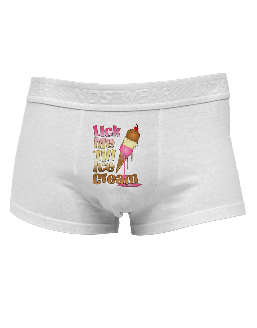 Lick Me Till Ice Cream Mens Cotton Trunk Underwear-Men's Trunk Underwear-NDS Wear-White-Small-Davson Sales