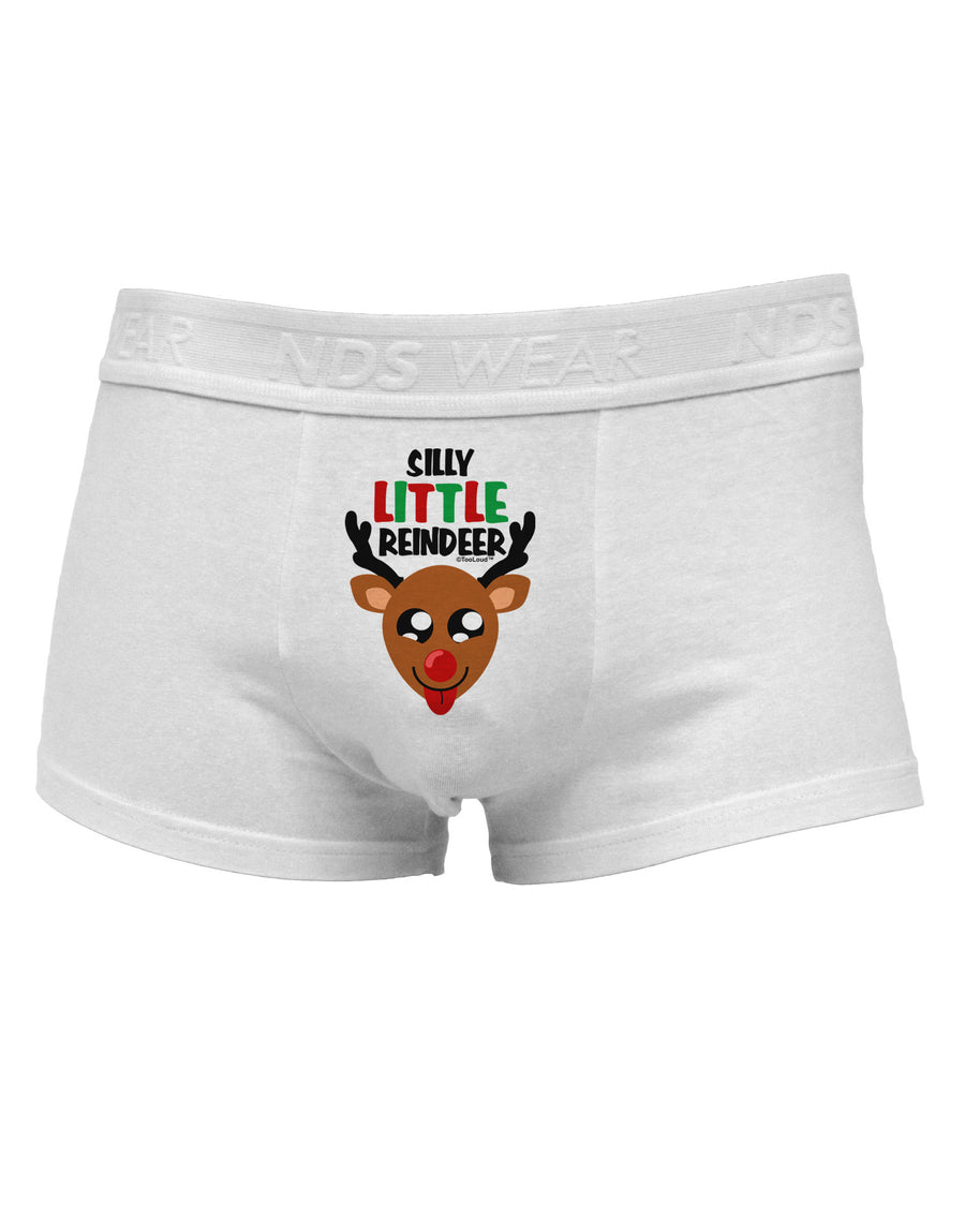 Silly Little Reindeer Matching Deer Mens Cotton Trunk Underwear-Men's Trunk Underwear-NDS Wear-White-Small-Davson Sales