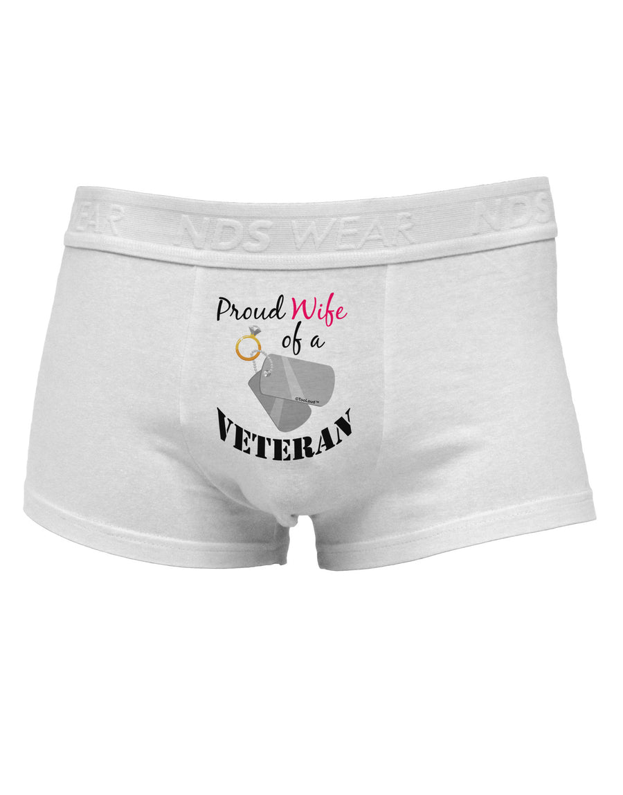 Wife of Veteran Mens Cotton Trunk Underwear-Men's Trunk Underwear-NDS Wear-White-Small-Davson Sales