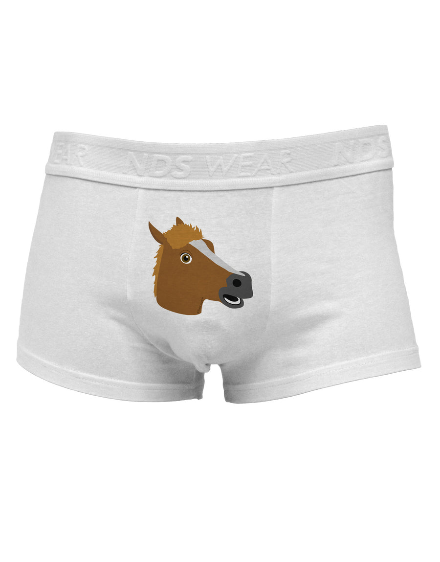 Silly Cartoon Horse Head Mens Cotton Trunk Underwear-Men's Trunk Underwear-NDS Wear-White-Small-Davson Sales