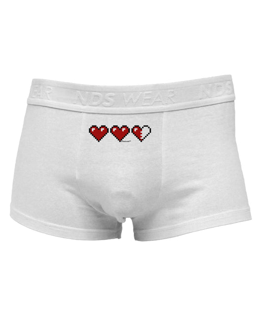 Couples Pixel Heart Life Bar - LeftMens Cotton Trunk Underwear by TooLoud-Men's Trunk Underwear-NDS Wear-White-Small-Davson Sales