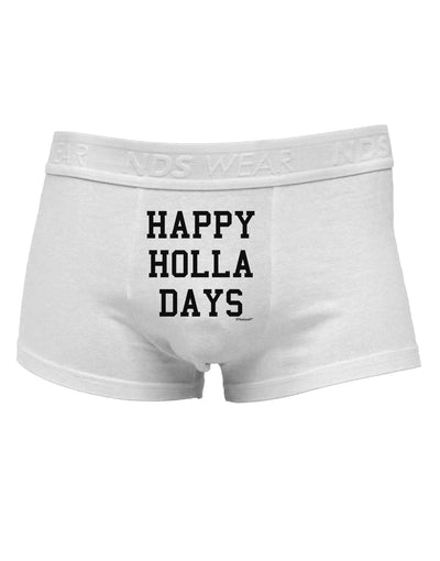 Happy Holla Days TextMens Cotton Trunk Underwear by TooLoud-Men's Trunk Underwear-NDS Wear-White-Small-Davson Sales