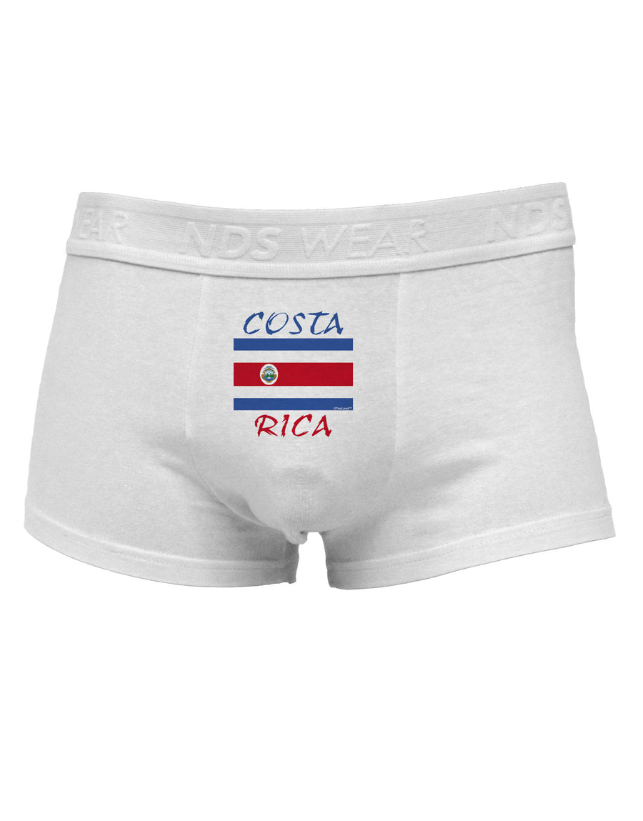 Costa Rica Flag Mens Cotton Trunk Underwear-Men's Trunk Underwear-NDS Wear-White-Small-Davson Sales