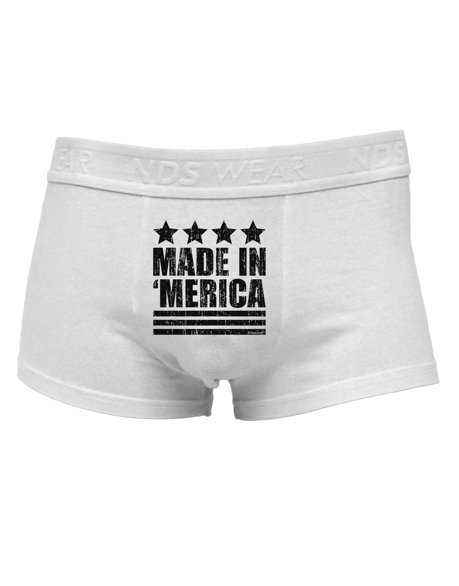 Made in Merica - Stars and Stripes Design Mens Cotton Trunk Underwear-Men's Trunk Underwear-NDS Wear-White-Small-Davson Sales