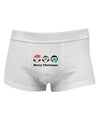 Merry Christmas Penguins See Hear Speak No Evil Mens Cotton Trunk Underwear-Men's Trunk Underwear-TooLoud-White-Small-Davson Sales