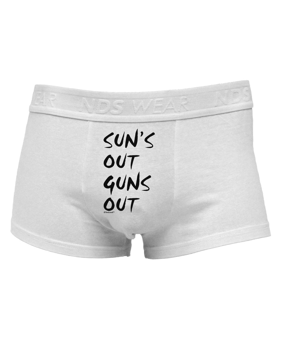 Suns Out Guns Out Mens Cotton Trunk Underwear-Men's Trunk Underwear-NDS Wear-White-Small-Davson Sales