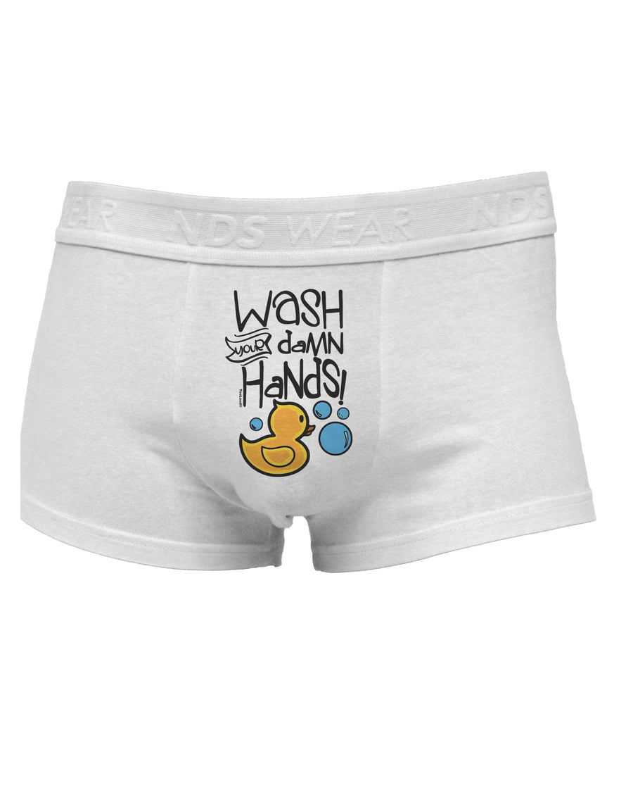 Wash your Damn Hands Mens Cotton Trunk Underwear-Men's Trunk Underwear-NDS Wear-White-Small-Davson Sales