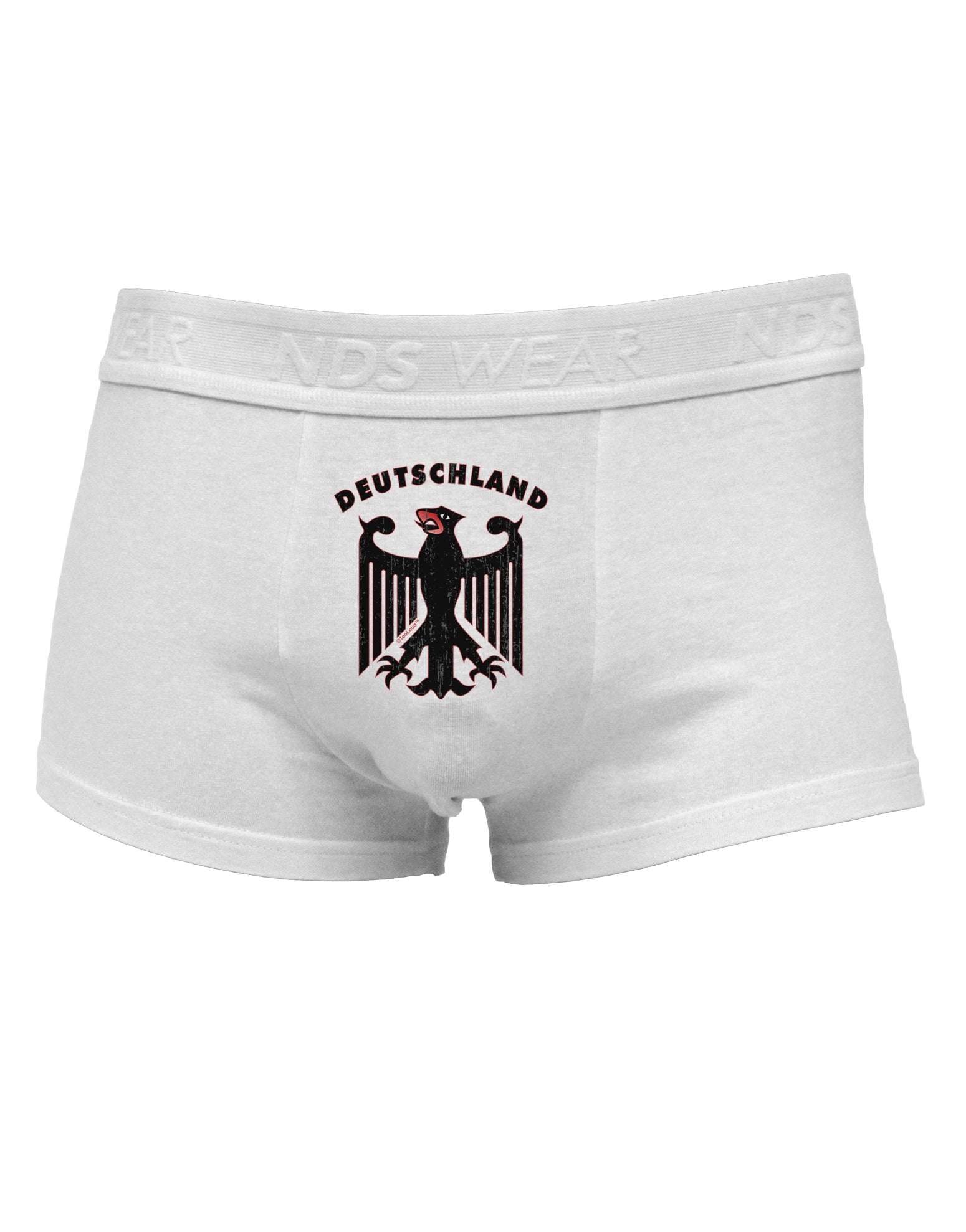Bundeswehr Logo Deutschland Mens Cotton Trunk Underwear-Men's Trunk Underwear-NDS Wear-White-Small-Davson Sales