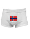 TooLoud Norwegian Flag Mens Cotton Trunk Underwear-Men's Trunk Underwear-NDS Wear-White-Small-Davson Sales