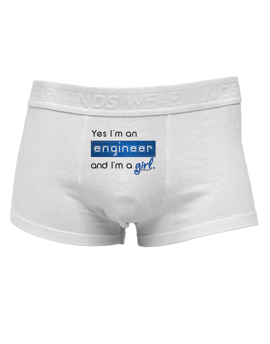 TooLoud Yes I am a Engineer Girl Mens Cotton Trunk Underwear-Men's Trunk Underwear-NDS Wear-White-Small-Davson Sales