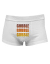 Gobble Gobble Gobble - ThanksgivingMens Cotton Trunk Underwear-Men's Trunk Underwear-NDS Wear-White-Small-Davson Sales