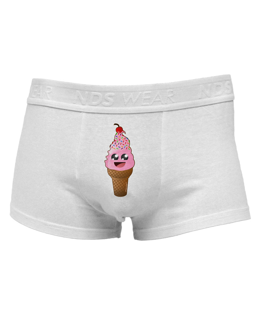 Cute Ice Cream Cone Mens Cotton Trunk Underwear-Men's Trunk Underwear-NDS Wear-White-Small-Davson Sales