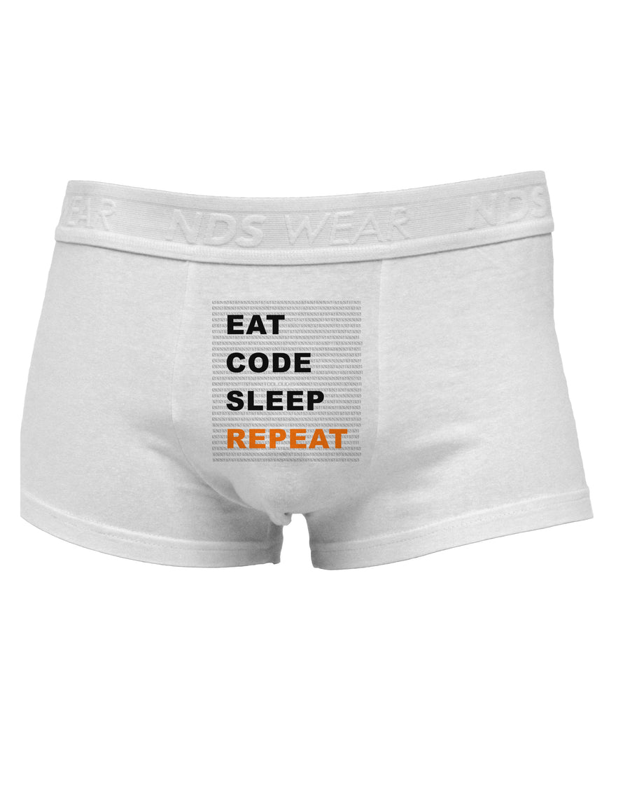 Eat Sleep Code Repeat Mens Cotton Trunk Underwear by TooLoud-Men's Trunk Underwear-NDS Wear-White-Small-Davson Sales