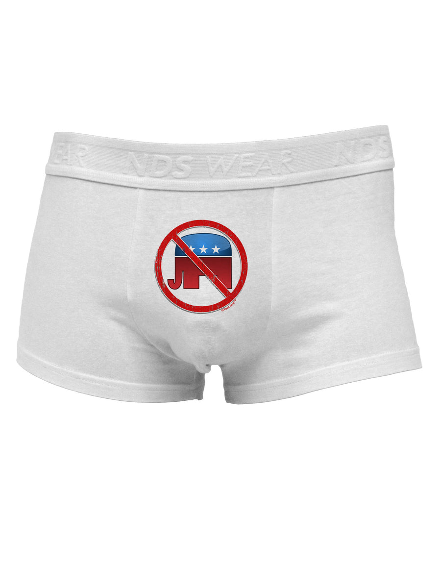 Distressed No Republicans Sign Mens Cotton Trunk Underwear-Men's Trunk Underwear-NDS Wear-White-Small-Davson Sales