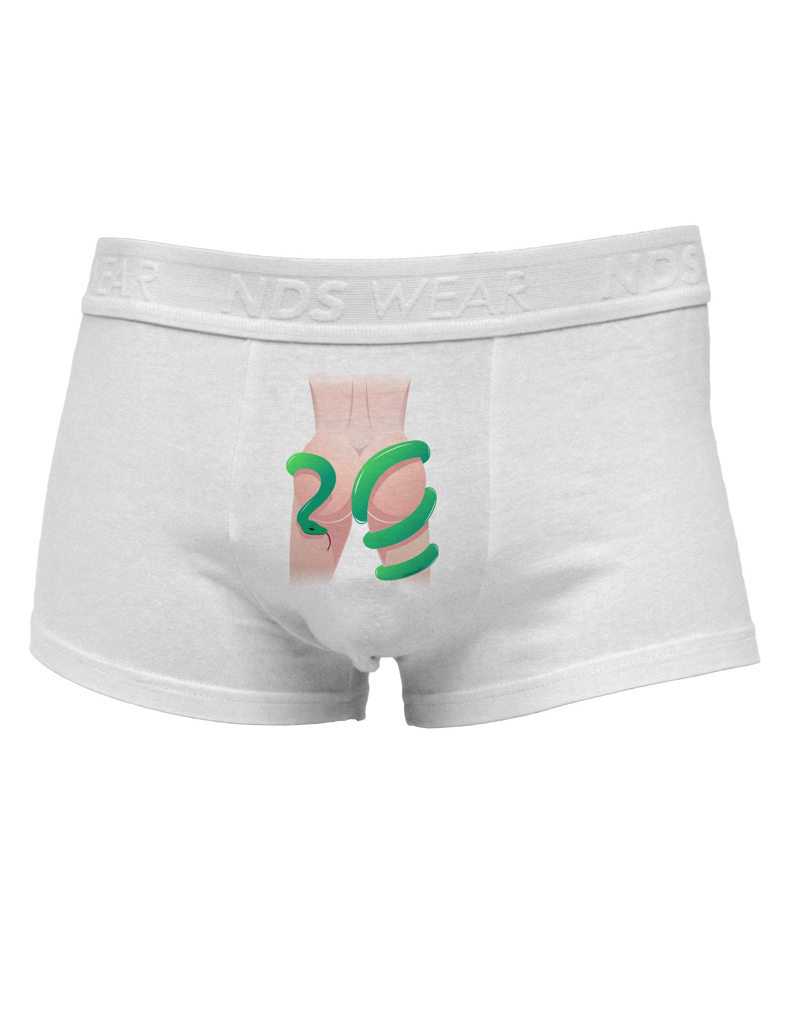 Lady Anaconda Design Light Mens Cotton Trunk Underwear-Men's Trunk Underwear-TooLoud-White-Small-Davson Sales