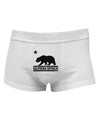 California Republic Design - Cali BearMens Cotton Trunk Underwear by TooLoud-Men's Trunk Underwear-NDS Wear-White-Small-Davson Sales