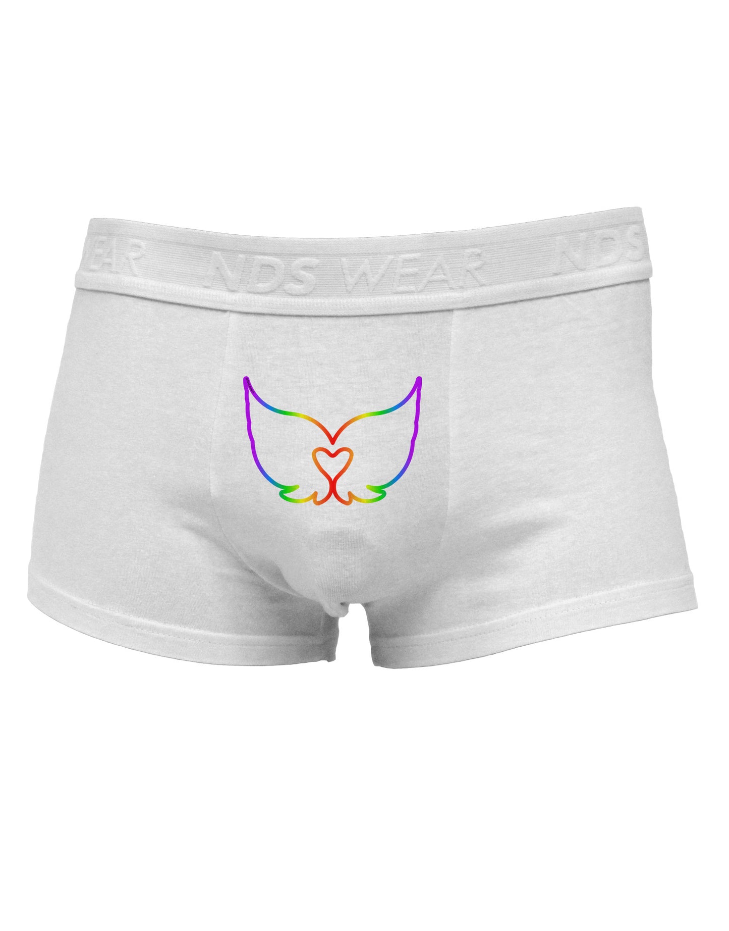 Cute Rainbow Angel Wings Heart Mens Cotton Trunk Underwear-Men's Trunk Underwear-TooLoud-White-Small-Davson Sales