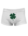 Lucky Four Leaf Clover St Patricks Day Mens Cotton Trunk Underwear-Men's Trunk Underwear-NDS Wear-White-Small-Davson Sales