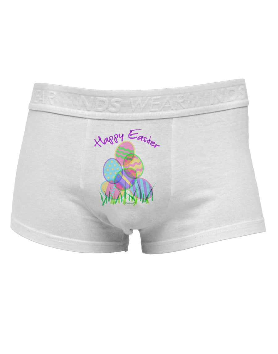 Happy Easter Gel Look Print Mens Cotton Trunk Underwear-Men's Trunk Underwear-NDS Wear-White-Small-Davson Sales