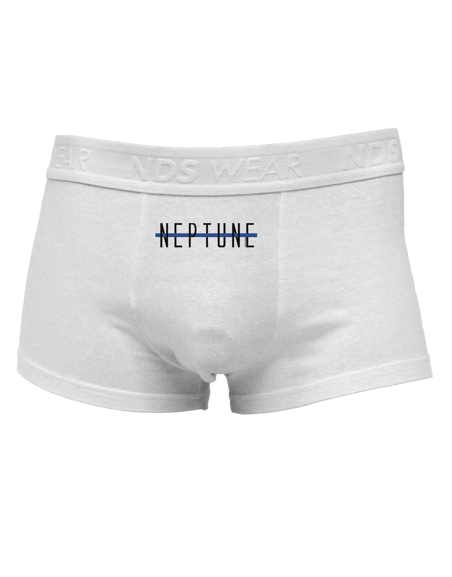 Planet Neptune Text Only Mens Cotton Trunk Underwear-Men's Trunk Underwear-NDS Wear-White-Small-Davson Sales